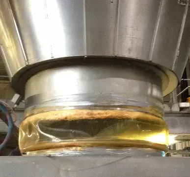 Product loss around an industrial transfer point